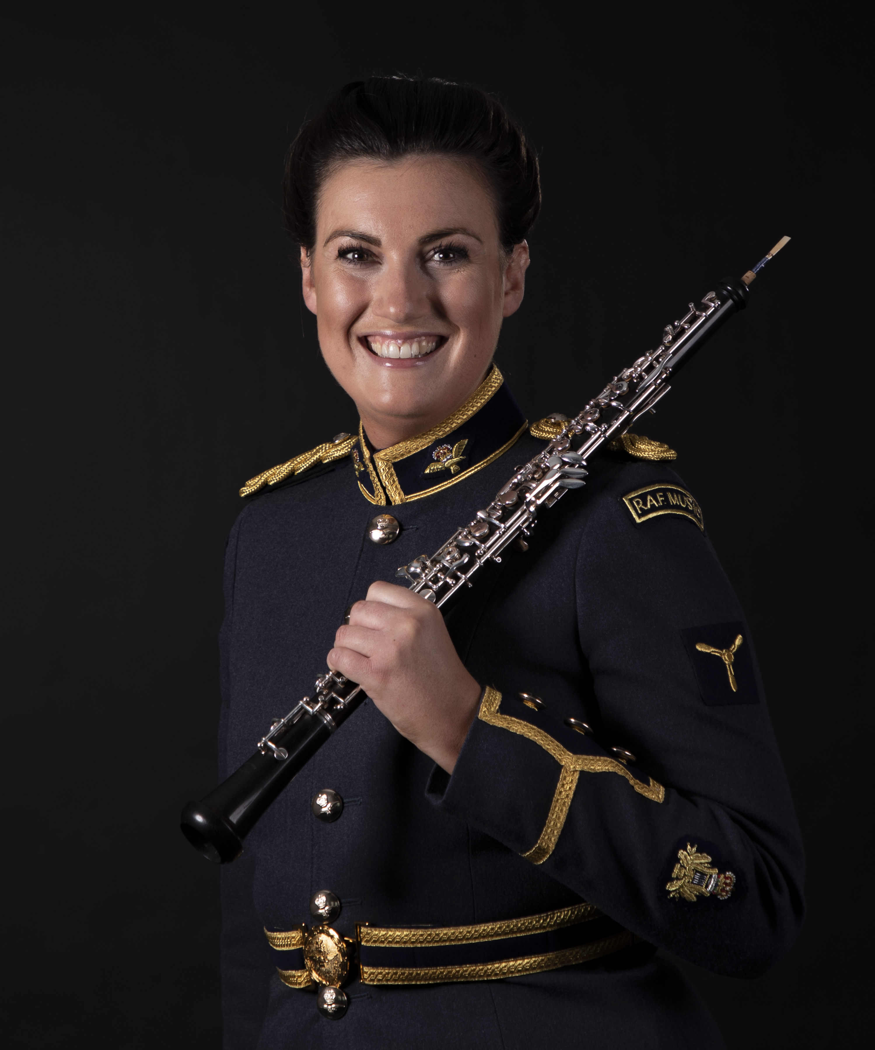 AS1 Poppy Ewence holding her clarinet.
